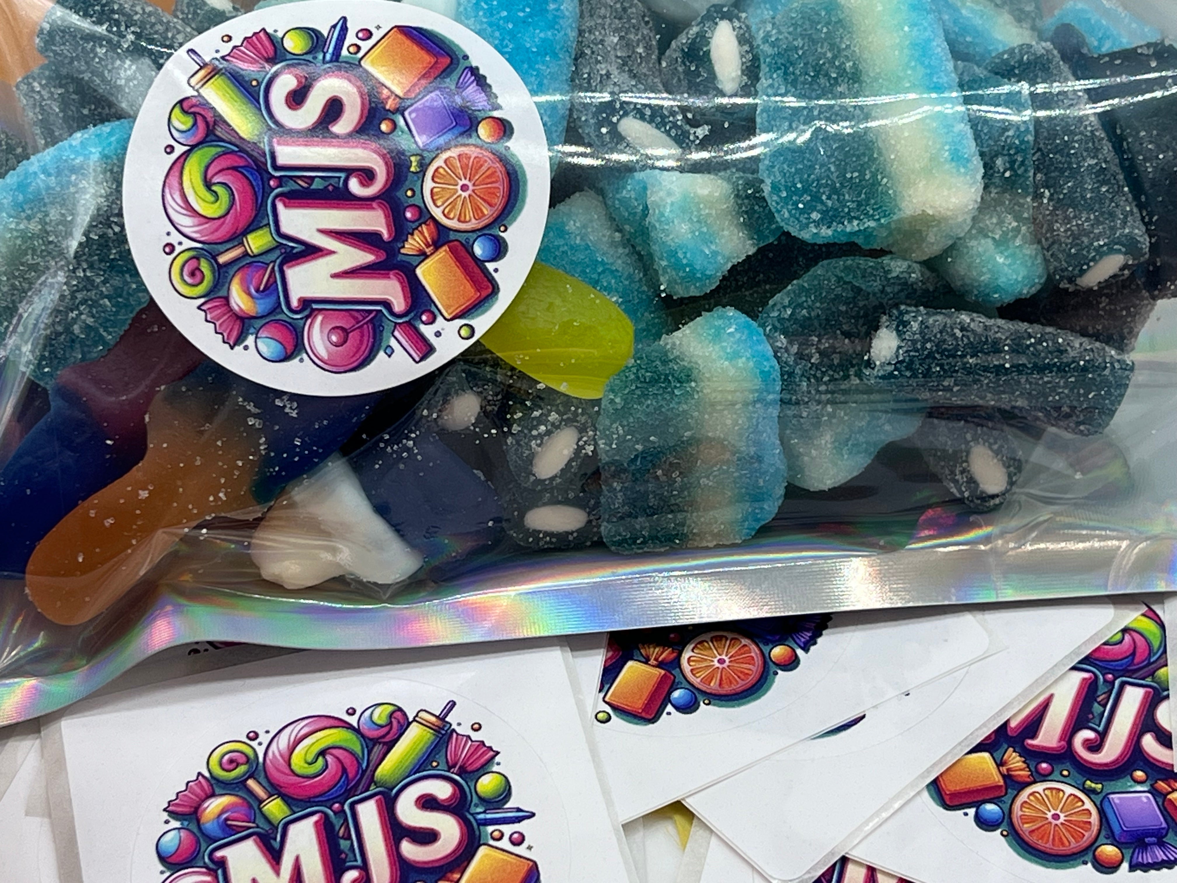 MJ's Blue Sour sweet collection bags